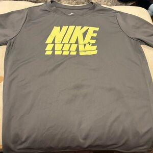 Nike Dri-FIT Gray Shirt with Yellow Accents